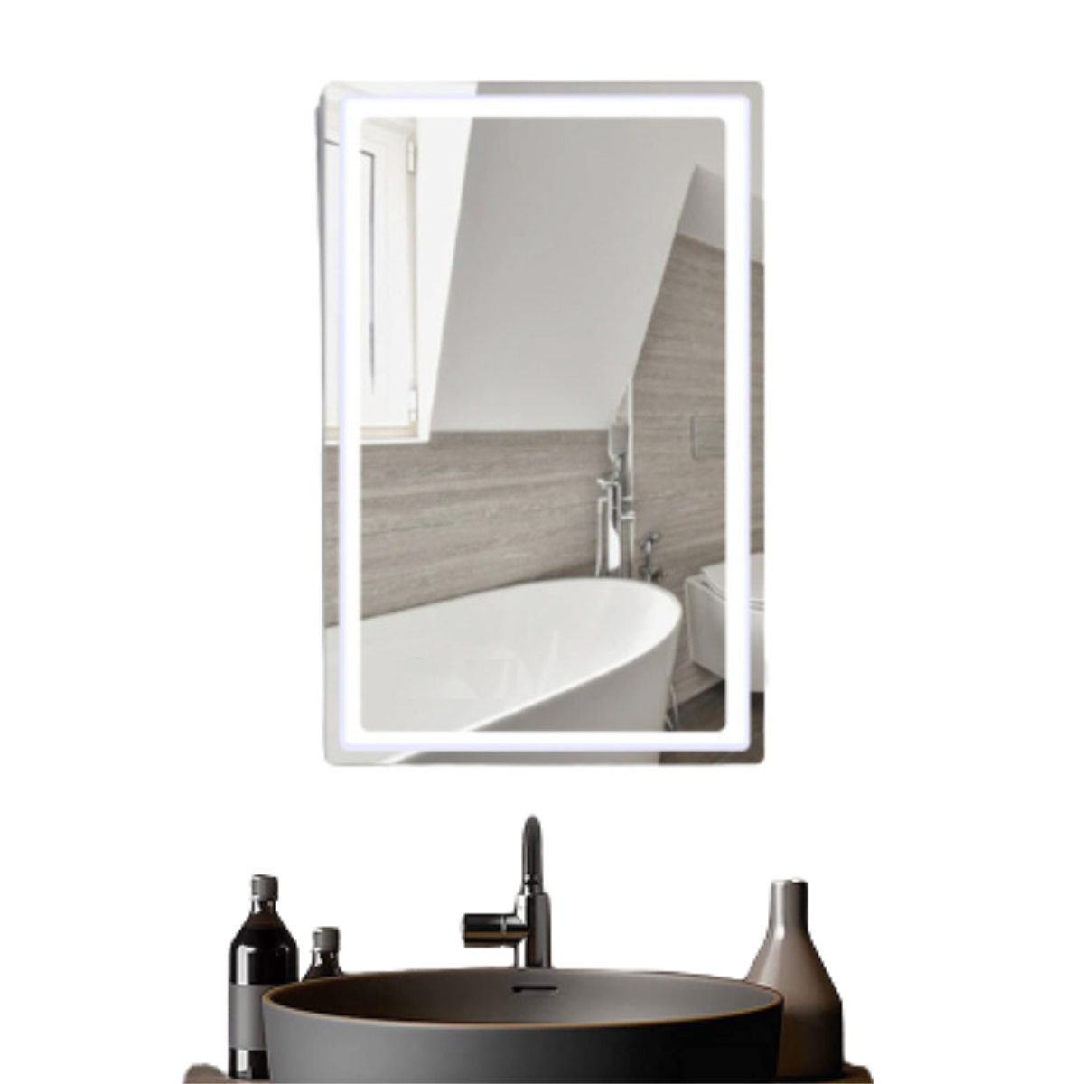 Mirror with LED light 27 1/2-In W x 35 1/2-In H